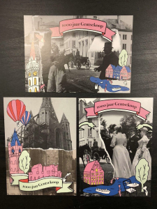 1000 jaar Gentsekoop postkaartjes bij de deelnemende handelaars