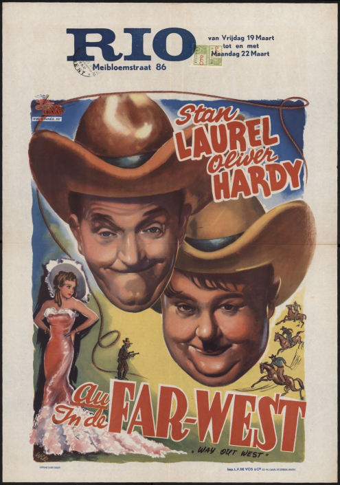 Filmaffiche Way Out West | Au/In de Far-West, Rio, Gent, 19 – 22 maart 1948