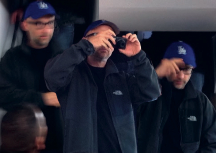 Moby op de trap van A&Gallery in 2011